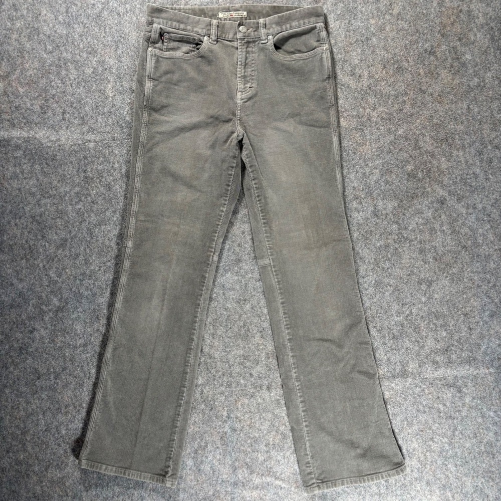 Polo Jeans Company Ralph Lauren Corduroy Pants Gray‎ Sz 8 Bootcut Flare Vintage